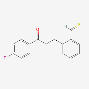 2-[3-(4-Fluorophenyl)-3-oxopropyl]thiobenzaldehyde