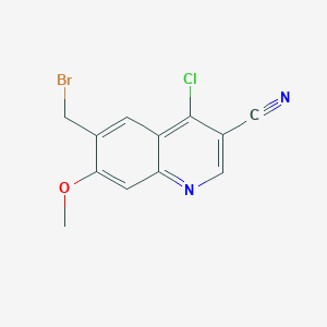 6-(Bromomethyl)-4-chloro-7-methoxyquinoline-3-carbonitrile