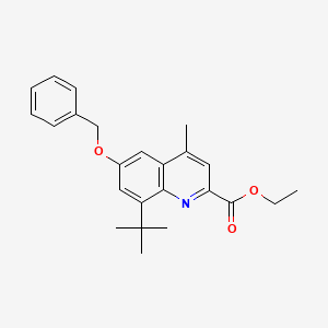 Ethyl 6-(benzyloxy)-8-(tert-butyl)-4-methylquinoline-2-carboxylate