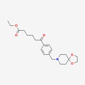 Ethyl 6-[4-[8-(1,4-dioxa-8-azaspiro-[4.5]decyl)methyl]phenyl]-6-oxohexanoate