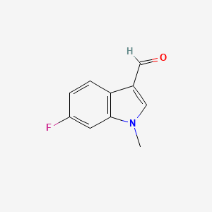 molecular formula C10H8FNO B1310026 6-Fluoro-1-methyl-1H-indole-3-carbaldehyde CAS No. 441715-93-1