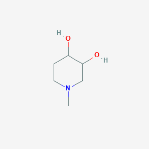 molecular formula C6H13NO2 B13100261 3,4-Piperidinediol, 1-methyl- CAS No. 61862-67-7