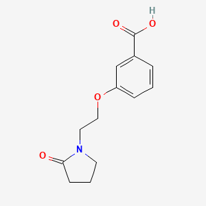 molecular formula C13H15NO4 B1310035 Acide 3-[2-(2-oxo-pyrrolidin-1-yl)-éthoxy]-benzoïque CAS No. 879040-85-4