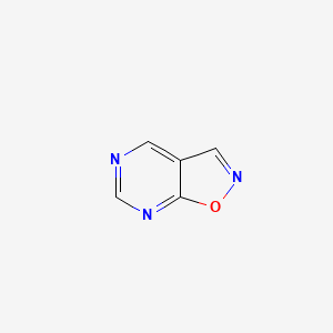 molecular formula C5H3N3O B13100350 Isoxazolo[5,4-d]pyrimidine CAS No. 272-04-8