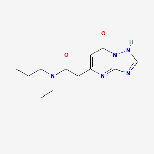 molecular formula C13H19N5O2 B13100362 2-(7-Hydroxy-[1,2,4]triazolo[1,5-a]pyrimidin-5-yl)-N,N-dipropylacetamide CAS No. 88373-94-8