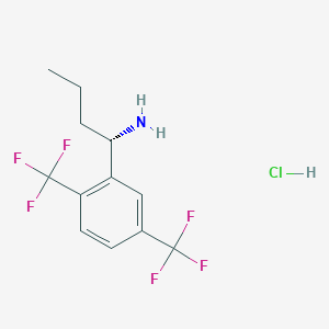 molecular formula C12H14ClF6N B13100378 (S)-1-(2,5-Bis-trifluoromethylphenyl)butylamine hydrochloride 