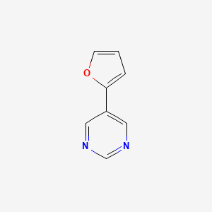 molecular formula C8H6N2O B13100399 5-(Furan-2-yl)pyrimidine CAS No. 63558-71-4