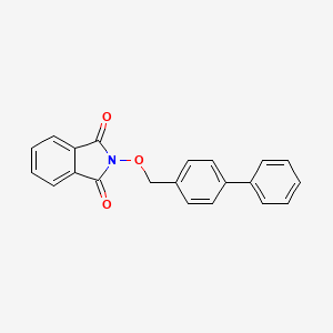 molecular formula C21H15NO3 B13100412 2-([1,1'-Biphenyl]-4-ylmethoxy)isoindoline-1,3-dione CAS No. 1885-53-6