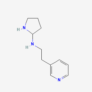 molecular formula C11H17N3 B13100428 N-(2-pyridin-3-ylethyl)pyrrolidin-2-amine 