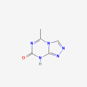 molecular formula C5H5N5O B13100442 5-Methyl-[1,2,4]triazolo[4,3-a][1,3,5]triazin-7(1H)-one 