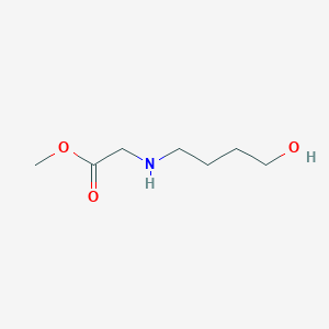 molecular formula C7H15NO3 B13100467 Methyl 2-((4-hydroxybutyl)amino)acetate 