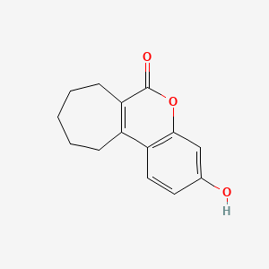 molecular formula C14H14O3 B1310053 3-羟基-8,9,10,11-四氢环庚[c]色烯-6(7H)-酮 CAS No. 83688-44-2