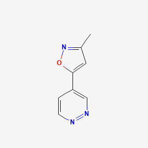 3-Methyl-5-(pyridazin-4-yl)isoxazole