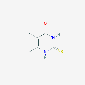 molecular formula C8H12N2OS B13100548 5,6-Diethyl-2,3-dihydro-2-thioxo-4(1H)-pyrimidinone CAS No. 54089-09-7