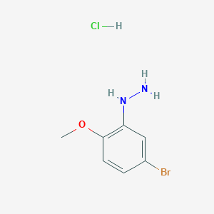 molecular formula C7H10BrClN2O B13100567 (5-Bromo-2-methoxyphenyl)hydrazine hydrochloride 