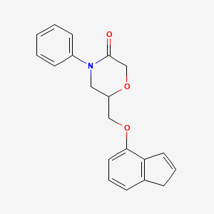 6-(((1H-Inden-4-yl)oxy)methyl)-4-phenylmorpholin-3-one