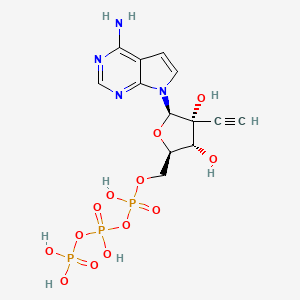 ((2R,3R,4R,5R)-5-(4-Amino-7H-pyrrolo[2,3-d]pyrimidin-7-yl)-4-ethynyl-3,4-dihydroxytetrahydrofuran-2-yl)methyl tetrahydrogen triphosphate