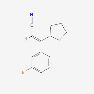 (E)-3-(3-Bromophenyl)-3-cyclopentylacrylonitrile