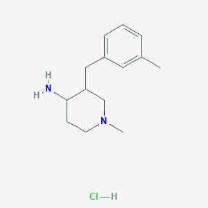 1-Methyl-3-(3-methylbenzyl)piperidin-4-amine hydrochloride