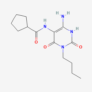 N-(6-Amino-3-butyl-2,4-dioxo-1,2,3,4-tetrahydropyrimidin-5-yl)cyclopentanecarboxamide