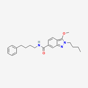 2-Butyl-3-methoxy-N-(4-phenylbutyl)-2H-indazole-6-carboxamide