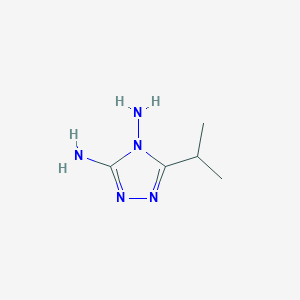 molecular formula C5H11N5 B13100633 5-Isopropyl-4h-1,2,4-triazole-3,4-diamine 