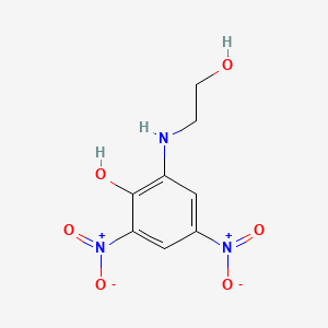 molecular formula C8H9N3O6 B1310068 2-((2-Hydroxyethyl)amino)-4,6-dinitrophenol CAS No. 99610-72-7