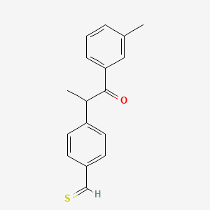 4-[1-(3-Methylphenyl)-1-oxopropan-2-yl]thiobenzaldehyde