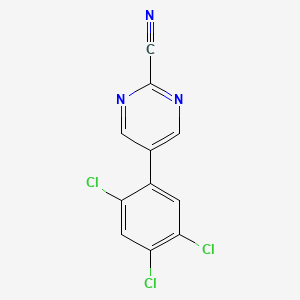 5-(2,4,5-Trichlorophenyl)pyrimidine-2-carbonitrile