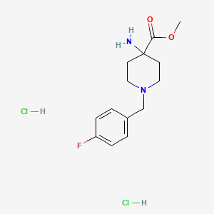 Methyl 4-amino-1-(4-fluorobenzyl)piperidine-4-carboxylate dihydrochloride