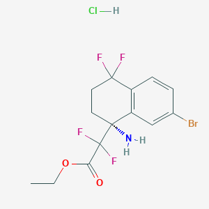 (R)-Ethyl 2-(1-amino-7-bromo-4,4-difluoro-1,2,3,4-tetrahydronaphthalen-1-yl)-2,2-difluoroacetate hydrochloride