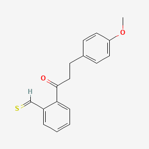 2-[3-(4-Methoxyphenyl)propanoyl]thiobenzaldehyde