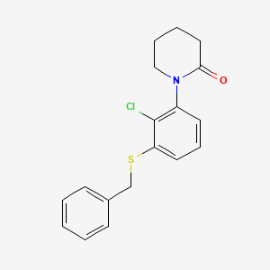 1-(3-(Benzylthio)-2-chlorophenyl)piperidin-2-one