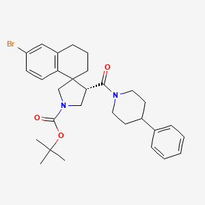 (4'S)-Tert-butyl 6-bromo-4'-(4-phenylpiperidine-1-carbonyl)-3,4-dihydro-2H-spiro[naphthalene-1,3'-pyrrolidine]-1'-carboxylate