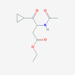 Ethyl 3-acetamido-4-cyclopropyl-4-oxobutanoate