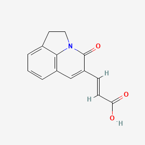 molecular formula C14H11NO3 B1310110 (2e)-3-(4-Oxo-1,2-dihydro-4h-pyrrolo[3,2,1-ij]quinolin-5-yl)acrylic acid CAS No. 386715-45-3