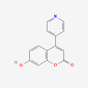 molecular formula C14H9NO3 B1310111 7-羟基-4-(4-吡啶基)香豆素 CAS No. 92906-36-0