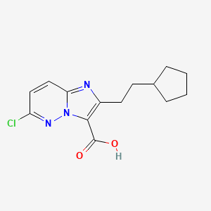 6-Chloro-2-(2-cyclopentylethyl)imidazo[1,2-b]pyridazine-3-carboxylic acid