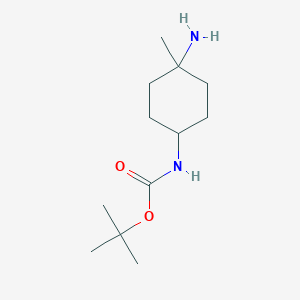 molecular formula C12H24N2O2 B13101122 tert-Butyl (4-amino-4-methylcyclohexyl)carbamate 