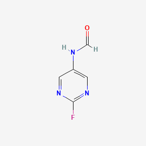 molecular formula C5H4FN3O B13101173 N-(2-Fluoro-5-pyrimidinyl)formamide CAS No. 56621-94-4