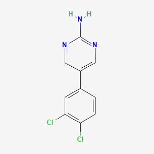 molecular formula C10H7Cl2N3 B13101187 5-(3,4-Dichlorophenyl)pyrimidin-2-amine 