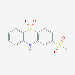 molecular formula C13H11NO4S2 B131012 2-(甲磺酰基)-10H-苯并噻嗪-5,5-二氧化物 CAS No. 1391051-98-1