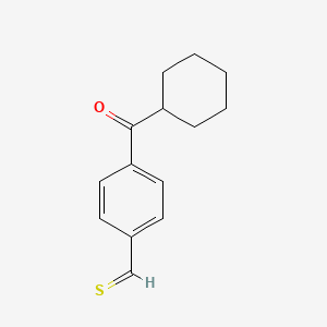 4-(Cyclohexanecarbonyl)thiobenzaldehyde