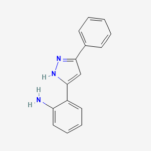 2-(3-Phenyl-1H-pyrazol-5-YL)aniline