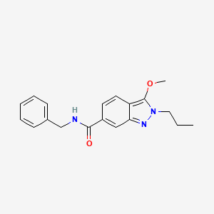 molecular formula C19H21N3O2 B13101384 N-Benzyl-3-methoxy-2-propyl-2H-indazole-6-carboxamide CAS No. 919107-82-7