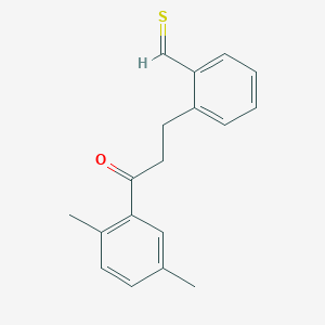 2-[3-(2,5-Dimethylphenyl)-3-oxopropyl]thiobenzaldehyde