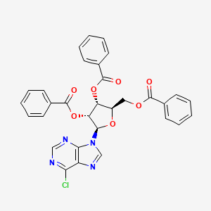 (2R,3R,4R,5R)-2-((Benzoyloxy)methyl)-5-(6-chloro-9H-purin-9-yl)tetrahydrofuran-3,4-diyl dibenzoate