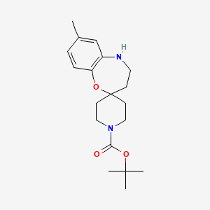 Tert-butyl 7-methyl-4,5-dihydro-3H-spiro[benzo[B][1,4]oxazepine-2,4'-piperidine]-1'-carboxylate