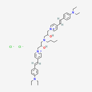 1,1'-((Butylimino)bis(2-hydroxypropane-1,3-diyl))bis(4-(2-(4-(diethylamino)phenyl)vinyl)pyridinium) dichloride