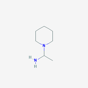 molecular formula C7H16N2 B13101499 1-(Piperidin-1-yl)ethanamine 